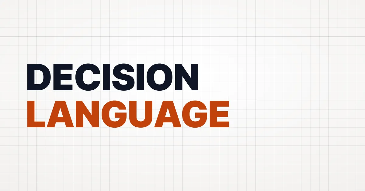 Operators : The language of decision